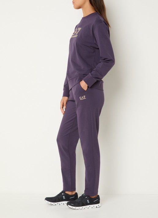 Armani Trainingspak met logo en steekzakken  - voorkant 4 paars