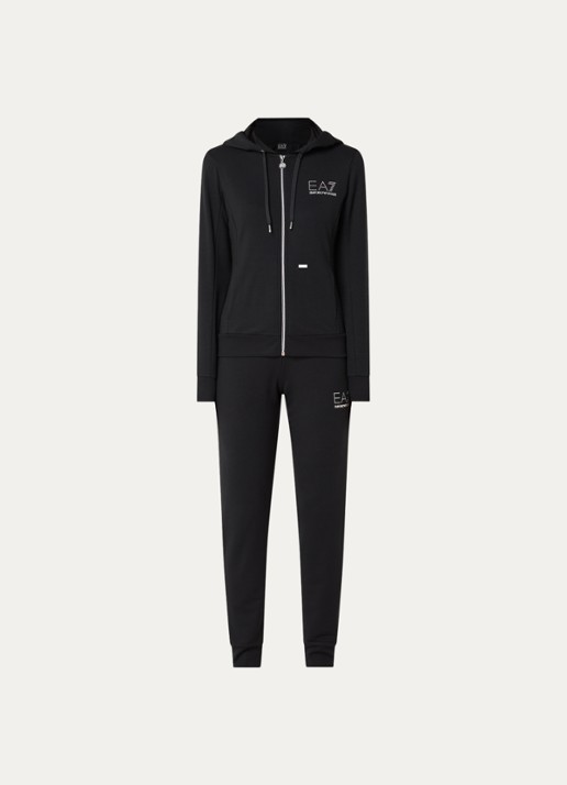 Armani Trainingspak met logo en steekzakken - voorkant 4 zwart