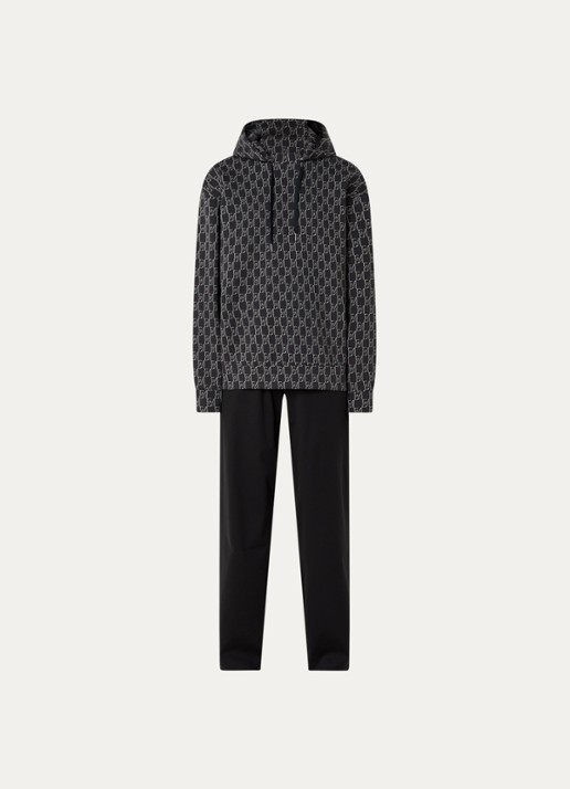 Armani Trainingspak met logo en steekzakken - voorkant 2 antraciet