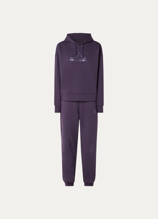 Armani Trainingspak met logoprint en steekzakken - voorkant 3 violet
