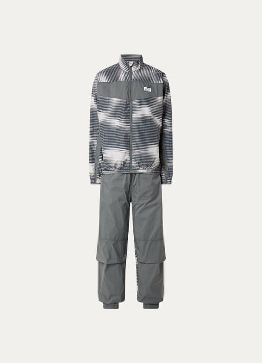 Armani Trainingspak met print en logo - voorkant 2 donkergrijs