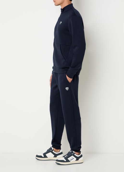 Armani Trainingspak met steekzakken en logo - voorkant 2 donkerblauw