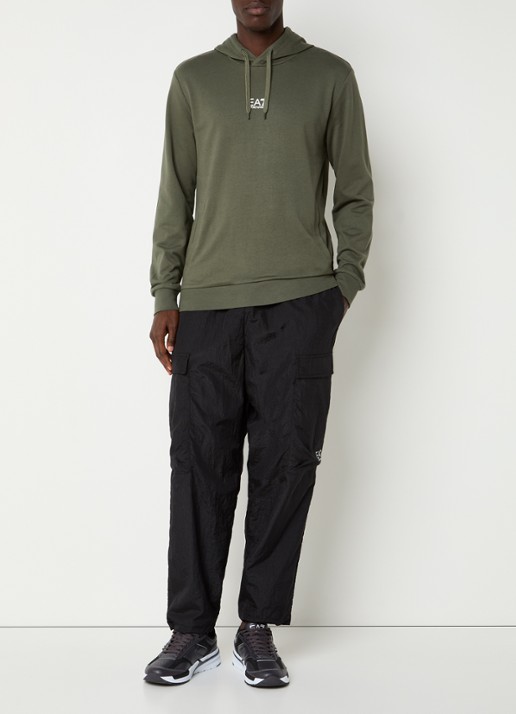 Armani Trainingspak met steekzakken en logo - voorkant 4 legergroen