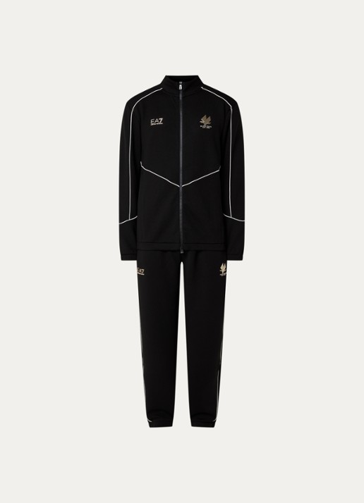 Armani Trainingspak met steekzakken en logo - voorkant 3 zwart