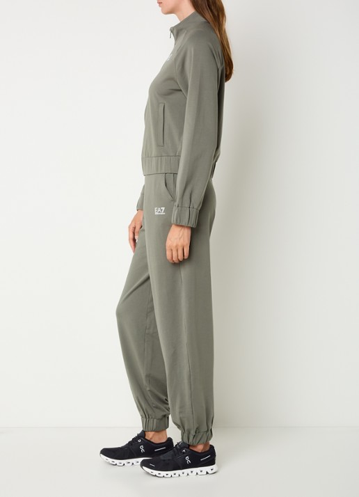 Armani Trainingspak met steekzakken en logo - voorkant 3 legergroen