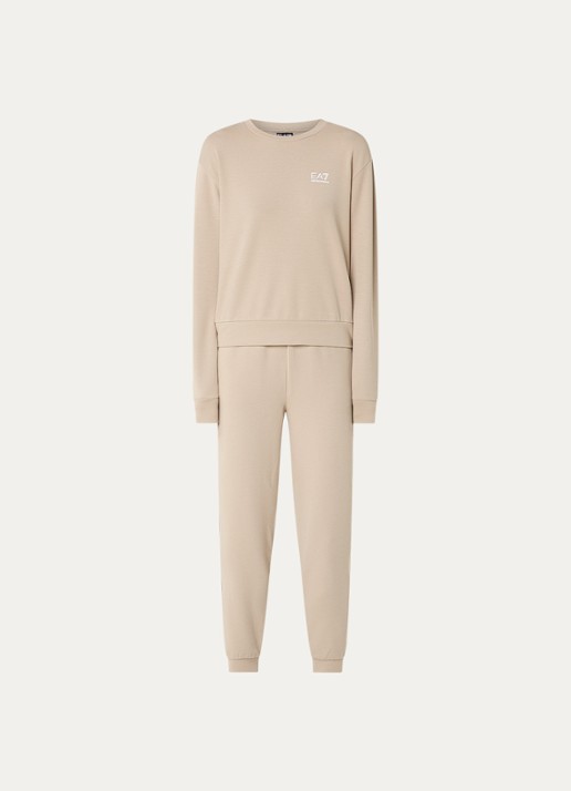 Armani Trainingspak met steekzakken en logo - voorkant zand