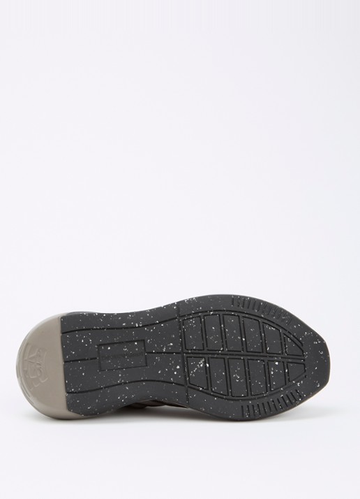 Armani Travel Essentials sneaker met leren details - detail 5 donkergrijs