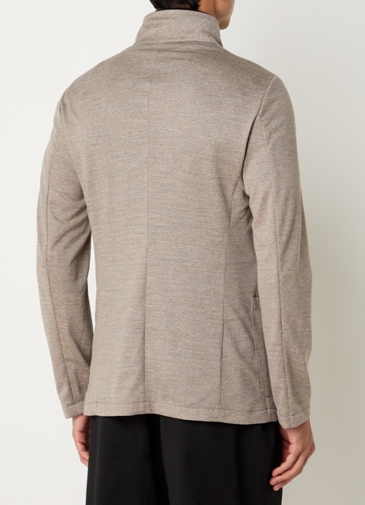 Armani Vest van scheerwol met gemêleerd dessin - achterkant 2 zand