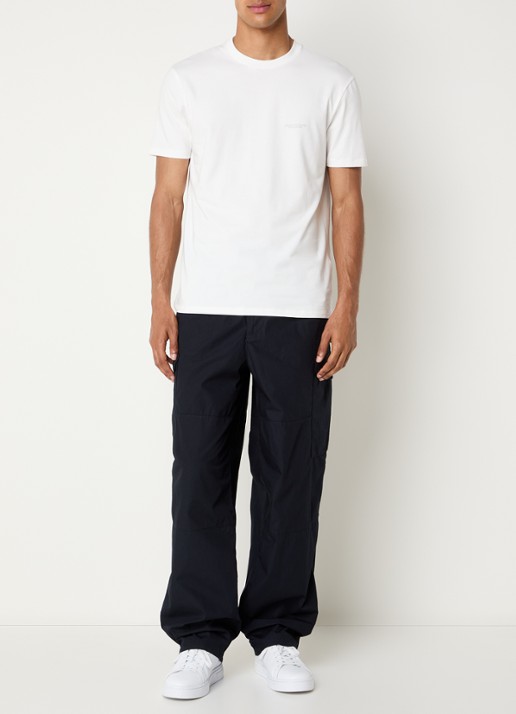 Armani Wide fit broek met steekzakken - voorkant 5 donkerblauw