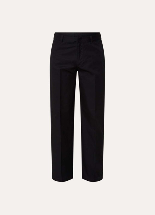 Armani Wide fit chino met steekzakken - voorkant zwart