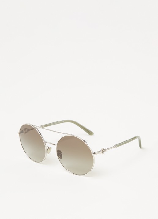 Armani Zonnebril AR6135 met brillenkoord - voorkant 2 zilver