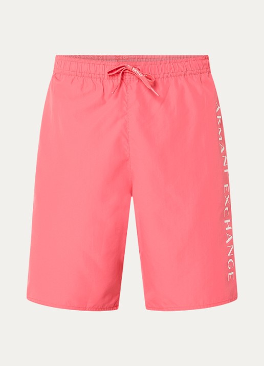 Armani Zwemshort met logo en steekzakken - voorkant 2 koraal