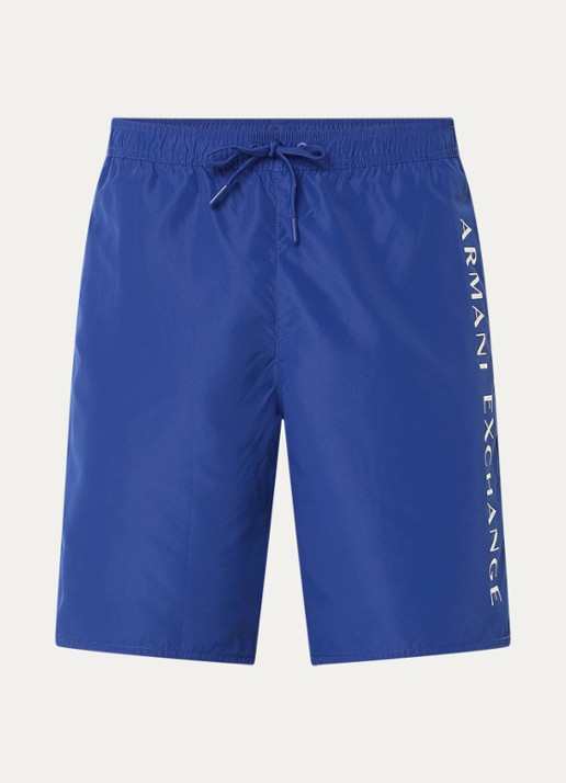 Armani Zwemshort met logo en steekzakken - voorkant 3 kobaltblauw