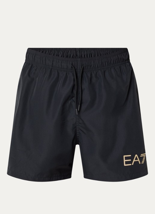 Armani Zwemshorts met logo en koordsluiting - voorkant 3 zwart