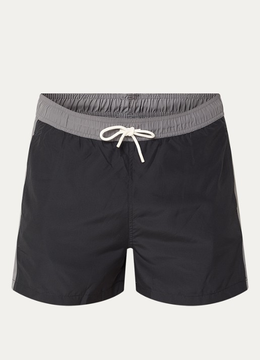 Armani Zwemshorts met logo en steekzakken - voorkant donkergrijs