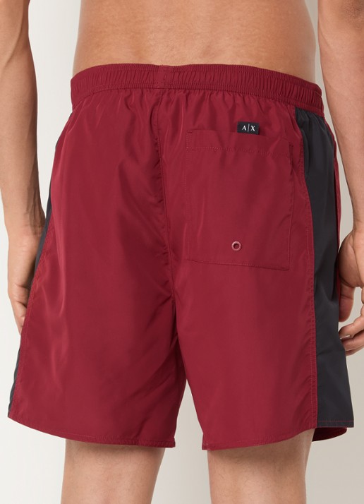 Armani Zwemshorts met logoborduring - achterkant 2 donkerrood