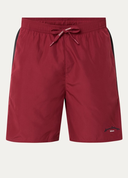 Armani Zwemshorts met logoborduring - voorkant 3 donkerrood