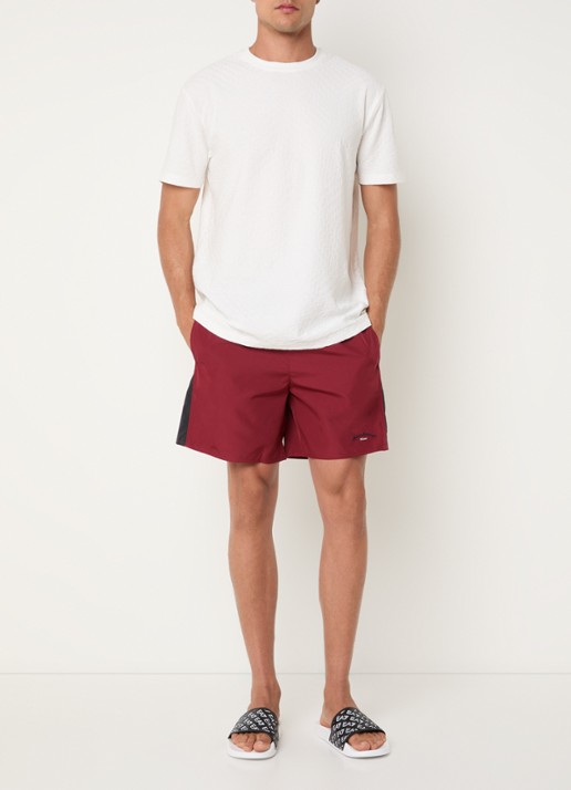 Armani Zwemshorts met logoborduring - voorkant 4 donkerrood