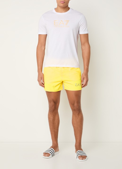 Armani Zwemshorts met logoprint  - voorkant 2 geel