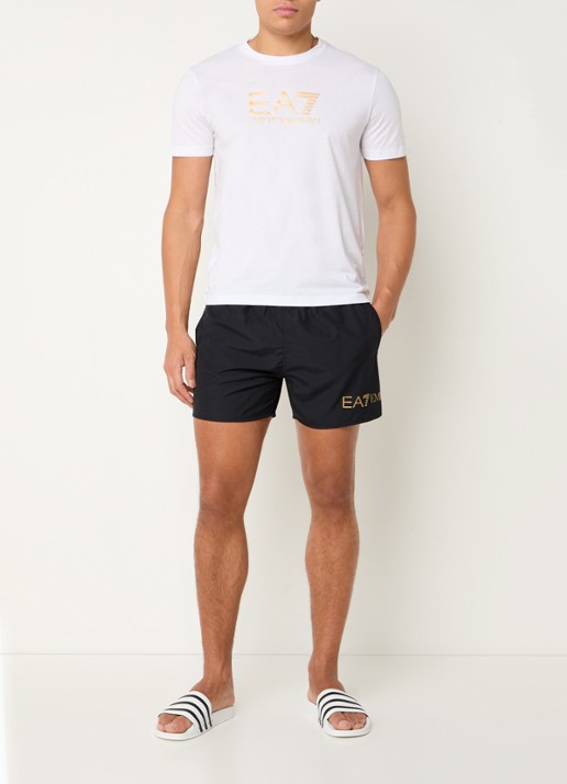 Armani Zwemshorts met logoprint  - voorkant 2 zwart
