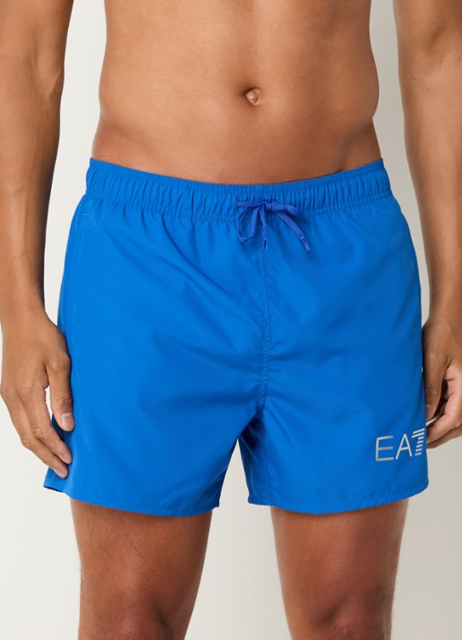 Armani Zwemshorts met logoprint  - detail kobaltblauw
