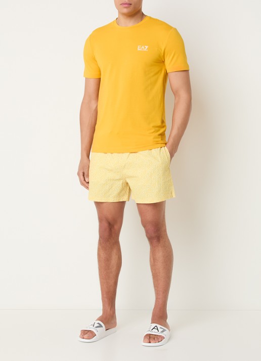 Armani Zwemshorts met logoprint - voorkant 2 lime