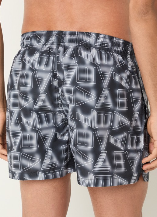 Armani Zwemshorts met logoprint - achterkant 4 zwart