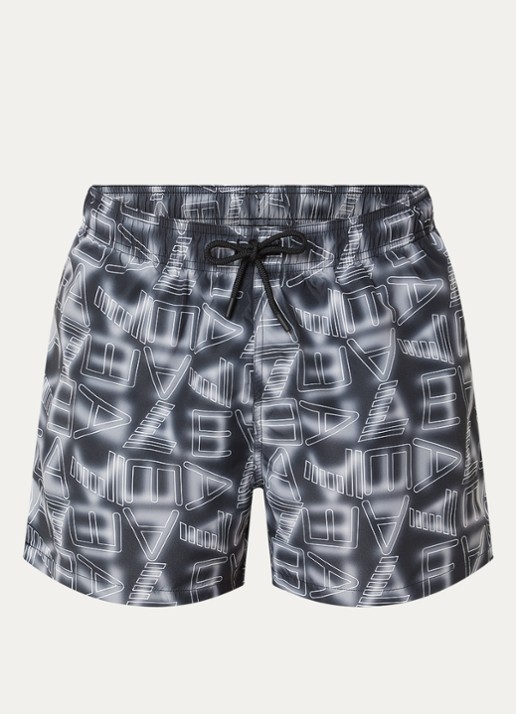 Armani Zwemshorts met logoprint - voorkant 2 zwart