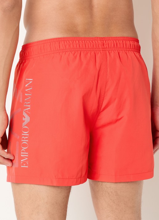 Armani Zwemshorts met logoprint - achterkant kersenrood