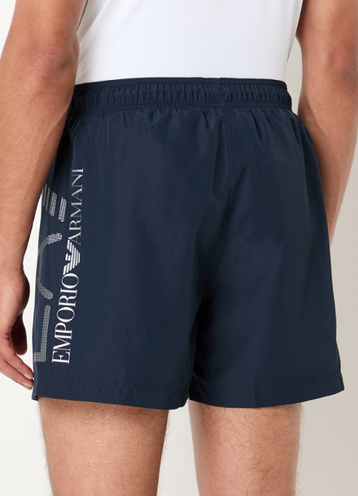 Armani Zwemshorts met logoprint - achterkant 3 donkerblauw