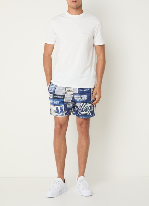 Armani Zwemshorts met print - voorkant 3 blauw