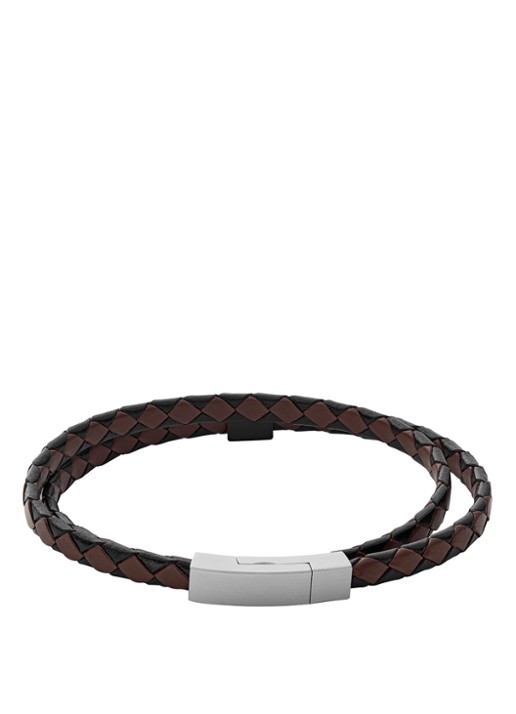 Armband van leer SKJM0185998 - voorkant 2 bruin