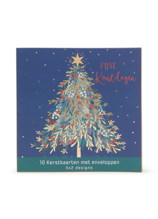 Art Group Goede Doelen kerstkaart - 2 designs - set van 10 inclusief enveloppen - voorkant multicolor