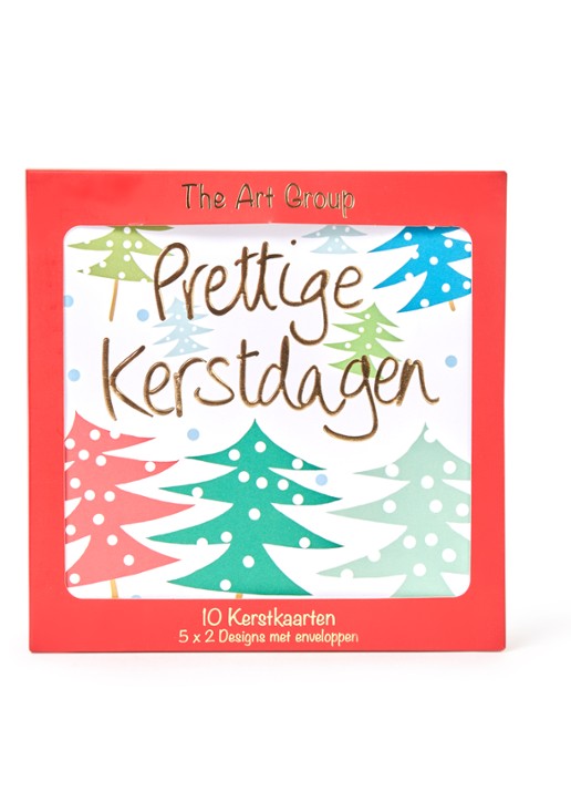 Art Group Kerst - 2 designs - kerstkaart met envelop - set van 10