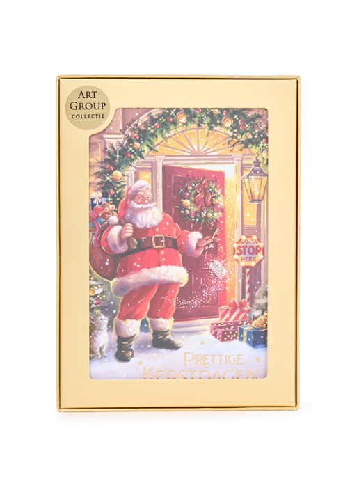 Art Group Kerstman - 1 design - luxe kerstkaart met envelop - set van 8