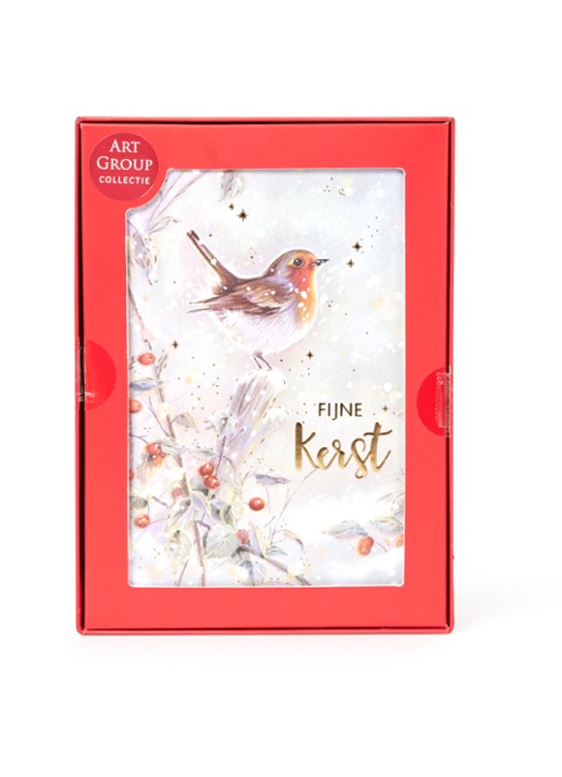 Art Group Vogel - 1 design - luxe kerstkaart met envelop - set van 8