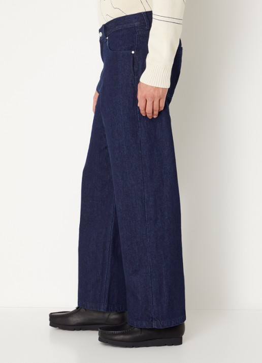 Arte Antwerp Circle Logo tapered fit jeans met gekleurde wassing - detail 2 indigo