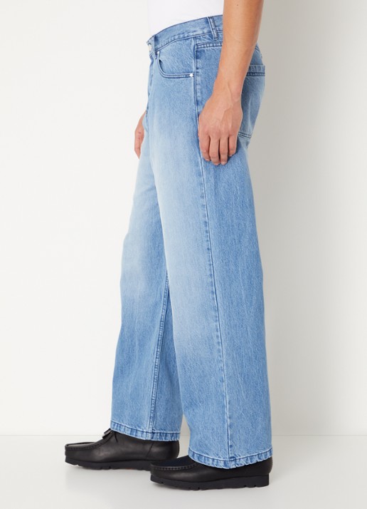 Arte Antwerp Circle Logo tapered fit jeans met gekleurde wassing - detail 5 blauw