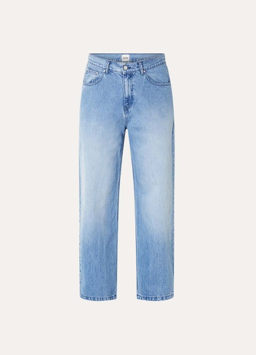 Arte Antwerp Circle Logo tapered fit jeans met gekleurde wassing - voorkant 2 blauw