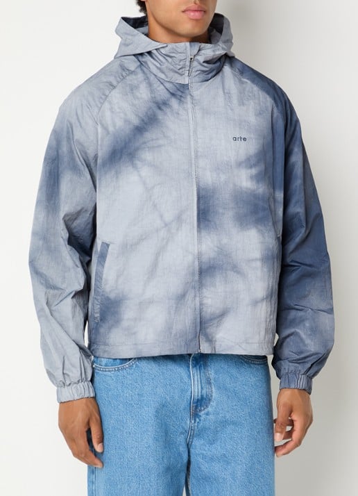 Arte Antwerp Faded regenjas met logo en steekzakken