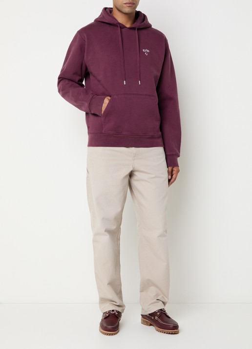 Arte Antwerp Heart hoodie met logo - voorkant 4 bordeauxrood