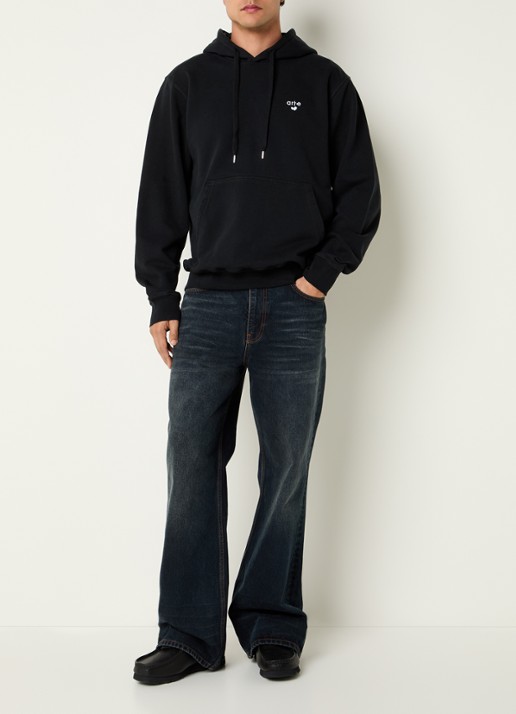 Arte Antwerp Heart hoodie met logo - voorkant 5 zwart