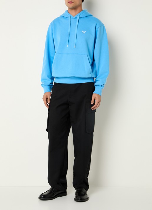 Arte Antwerp Heart hoodie met logo - voorkant 2 blauwgrijs