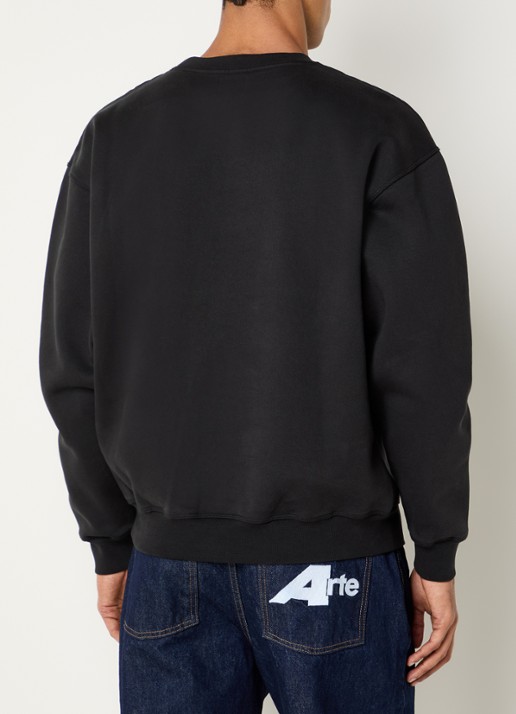 Arte Antwerp Heart sweater met logoborduring - achterkant 3 zwart