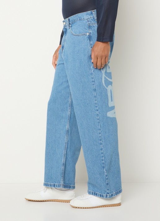 Arte Antwerp Loose fit jeans met lichte wassing - detail 2 blauw