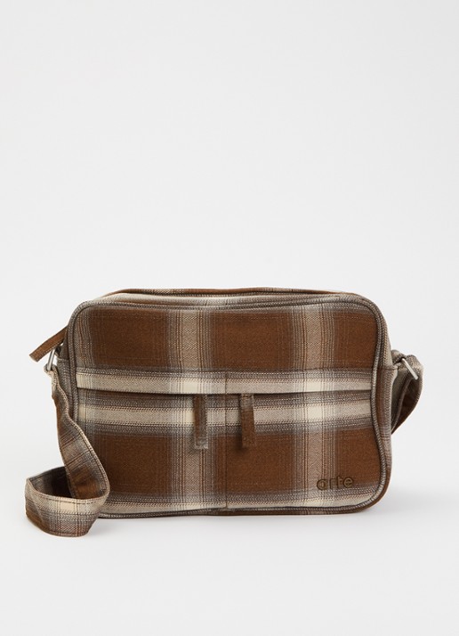 Arte Antwerp Plaid Baka crossbodytas met ruitdessin