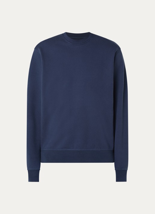 Arte Antwerp Receipt sweater met backprint - voorkant donkerblauw