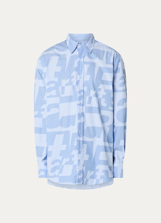 Arte Antwerp Regular fit overhemd met print - voorkant blauw