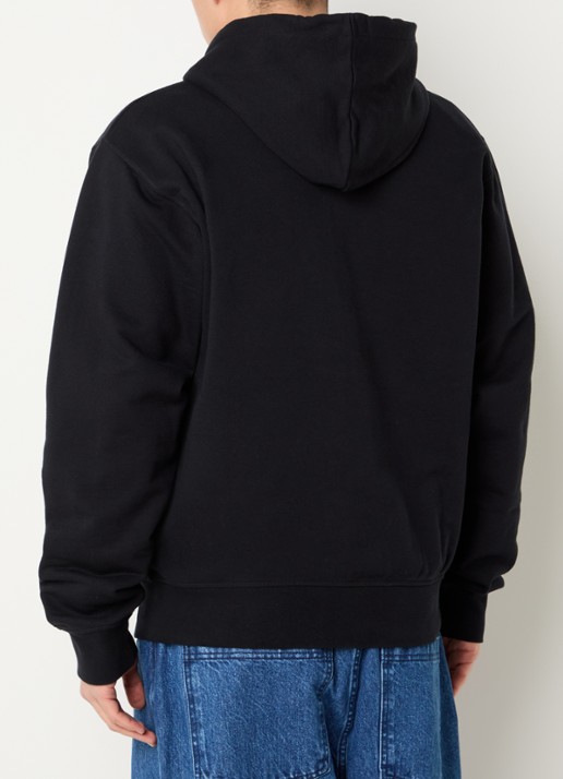 Arte Antwerp Sweatvest met capuchon en steekzakken - achterkant zwart