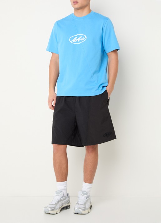 Arte Antwerp T-shirt met logoprint - voorkant 3 blauw